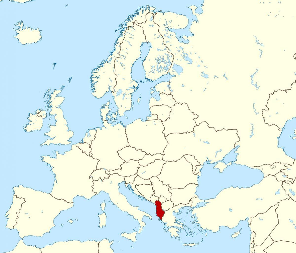 dünyanın xəritəsi gösteren Albaniya