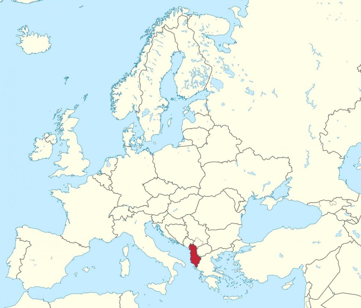 kart Albaniya avropa