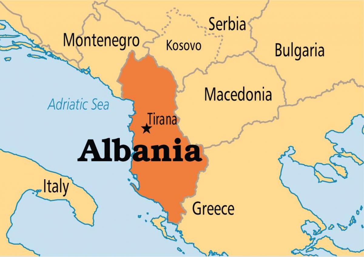 Albaniya ölkəmizin xəritəsi