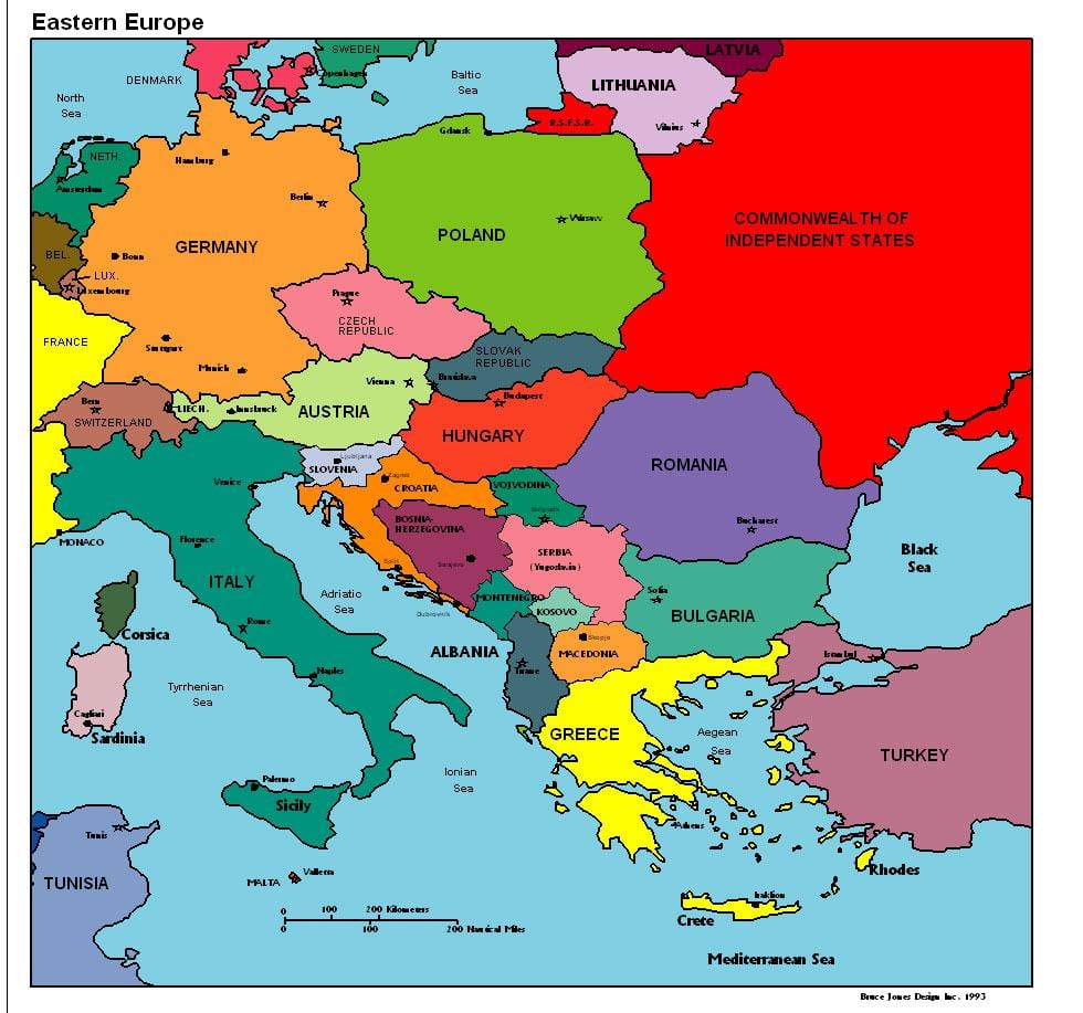 xəritədə Avropa Albaniya