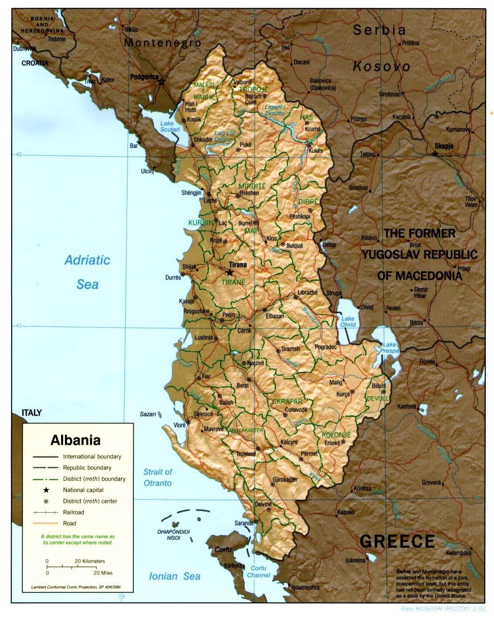 Alban köhnə xəritə
